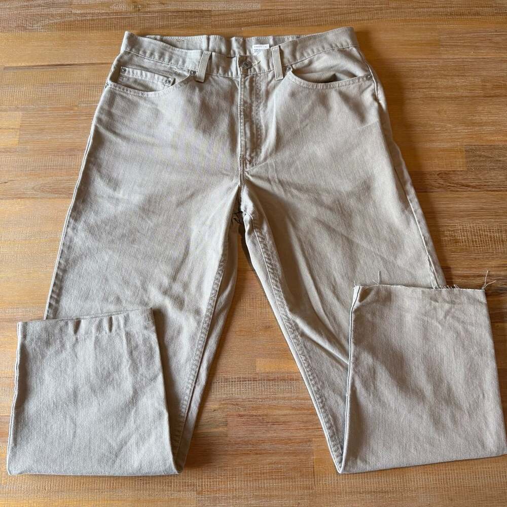 Levi's Vintage 550 Relaxed Fit Jeans Size 34x32 Beige Cotton Denim